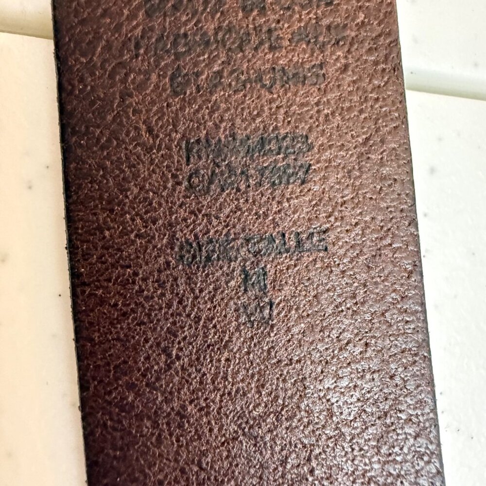 Gap Women's Belt Brown Leather Ornate Floral Tooled Buckle Western Vintage 1994 - Picture 7 of 11